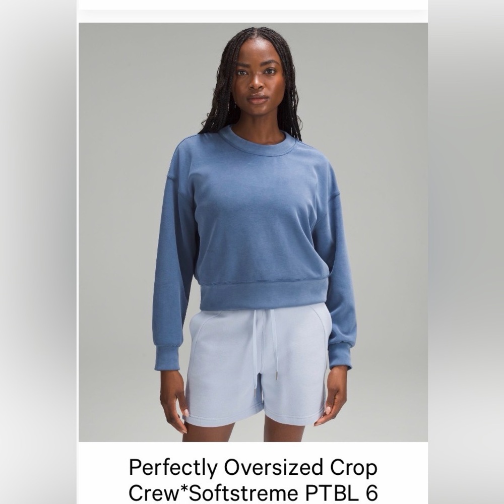 lululemon athletica softstreme crew pitch blue